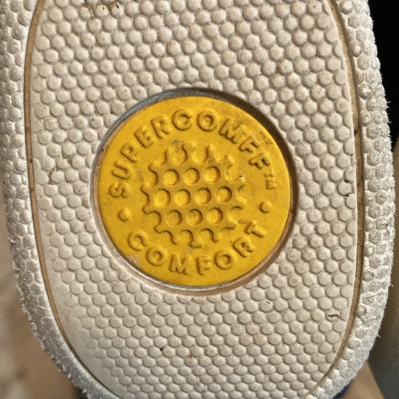 Fit flip black shiny frilly loafers style black shed with small mark on one toe. - Picture 10 of 10